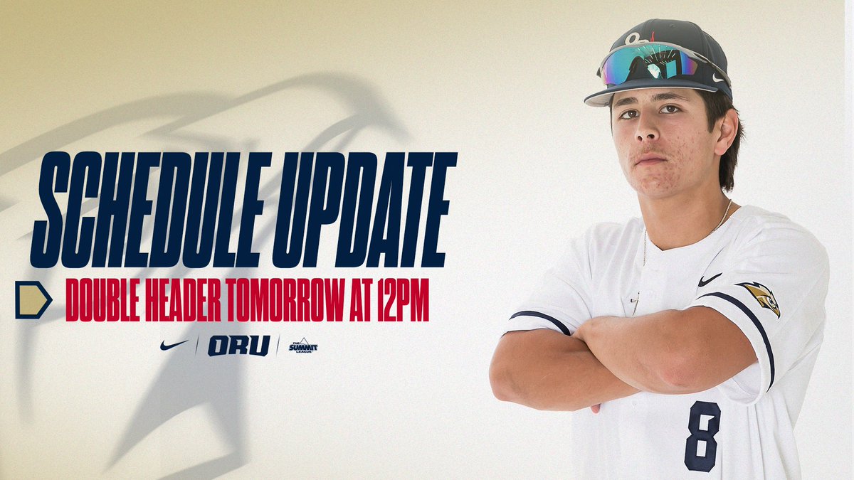 🚨Schedule Update🚨 #ORUBase is now slated to play a 12PM doubleheader Saturday in Sioux Falls at Karras Park at Ronken Field on the Augustana University campus.   Sunday's game remains scheduled for a 1PM first pitch Sunday at Erv Huether Field on the SDSU campus in Brookings.