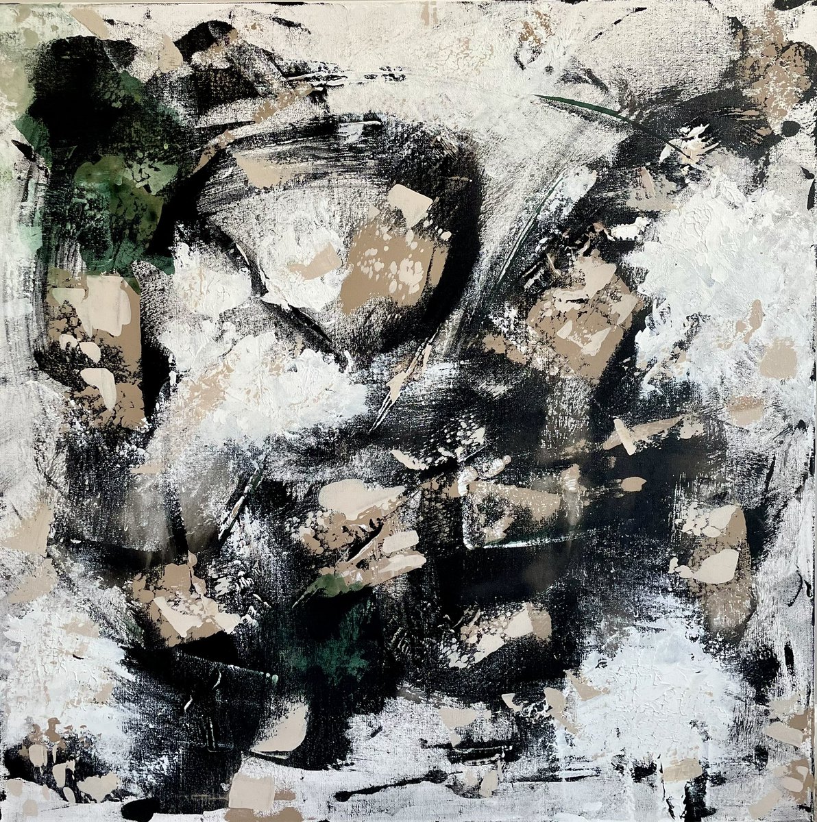 meet “epiphany“

sometimes when you least expect it, your mind shows up and gives you exactly what you need.

Various neutral shades and ranges of black and white lead to a subtle green in sections. A piece of movement and texture.
#minneapolisartist #portfolio #Repost