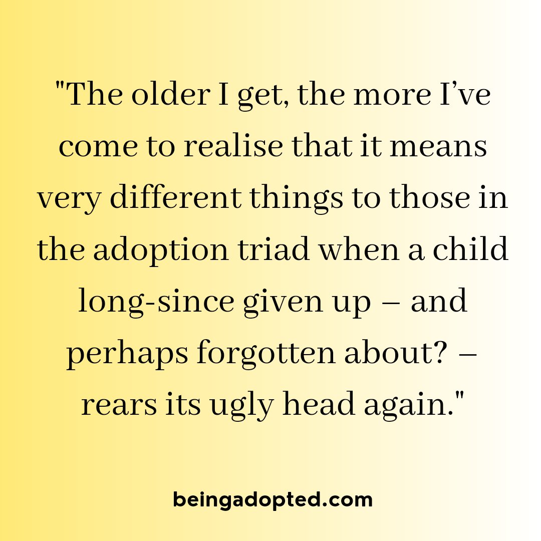 New blog considers the ties that do - or don't - bind us in the context of reunion. With thanks to @pamelakaranova
& @rdavisnewhope for their insight 
beingadopted.com/ties-that-bind/

#adoption #adoptee #adopted #adopteevoices #adoptionjourney  #beingadopted #birthreunion #birthparents