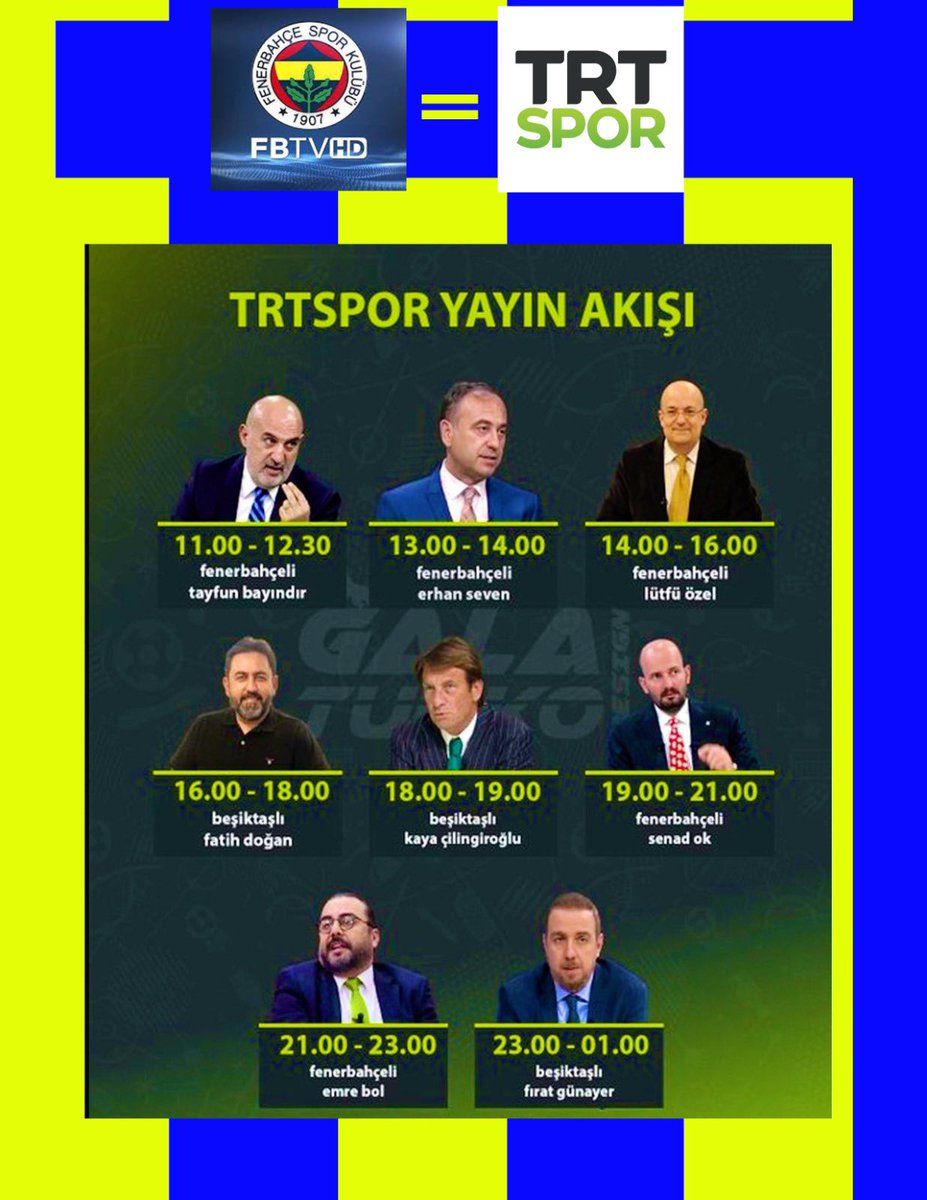 Arkadaşlar toplanın sıra geldi @trtspor 'a
Aylardır  GS nefreti ile yapılan yayınlar ve yorumlar bugün son noktaya gelmiş ve sizin süreniz dolmuştur #HaddinibilTRTspor