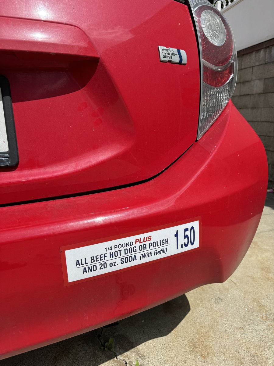 did a fancy gig at the soho house in Beverly Hills last night. I pulled up to the valet and said “I’m one of the comedians” then he looked at my 2014 Prius c with a Costco hot dog bumper sticker and said “I know”