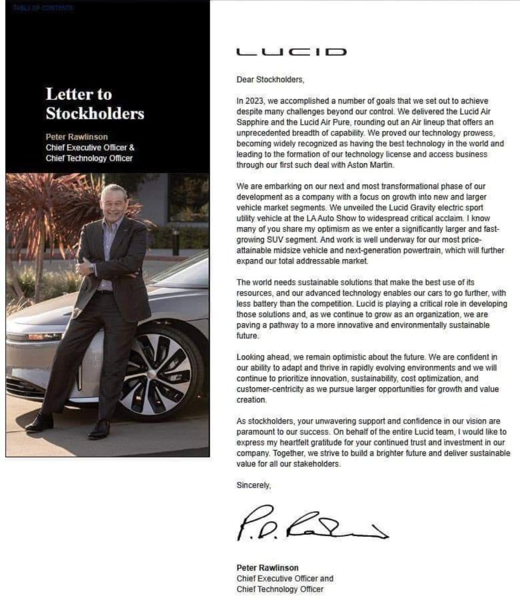 'Here to stay' - Peter Rawlinson. @LucidMotors $LCID