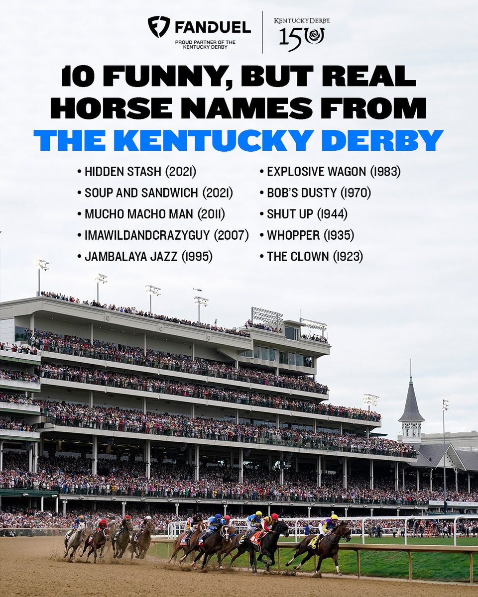 🏇 Hidden Stash 🏇 Shut Up 🏇 EXPLOSIVE WAGON Horse names never disappoint 😂 #KentuckyDerby | #KyDerby