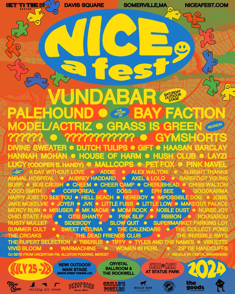 hey everyone. i've been busy all day so i didn't get to relish in the fact that GRASS IS GREEN is reuniting for ONE NIGHT only at THE NICE, A FEST!!! we will be headlining one of these days so we'll be sure to do it big for y'all. ok bye. @niceafest