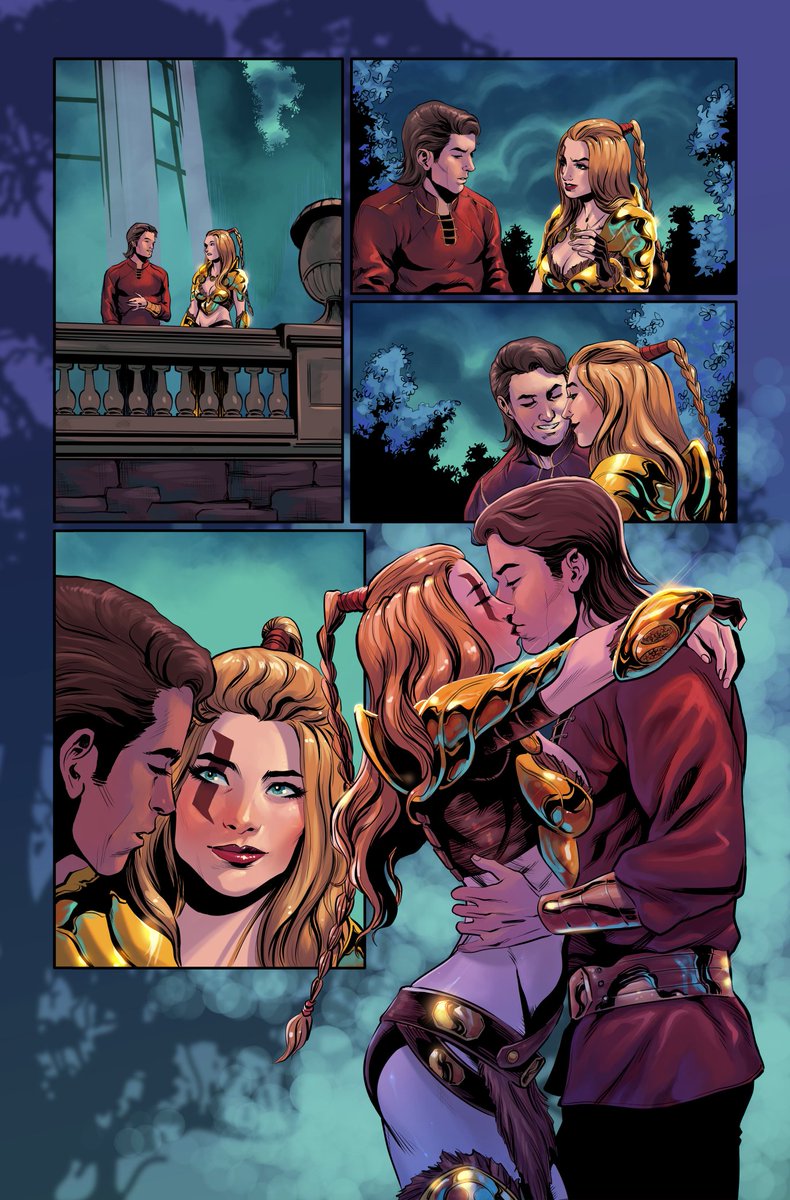 For over a month I've been touting the adventure, mystery, and fantasy action of my first comic book, INTER-PLANET #1! For those of you who haven't been sold on those points, maybe you'd prefer a little romance? We've got that too! Give it a shot! Link in replies.