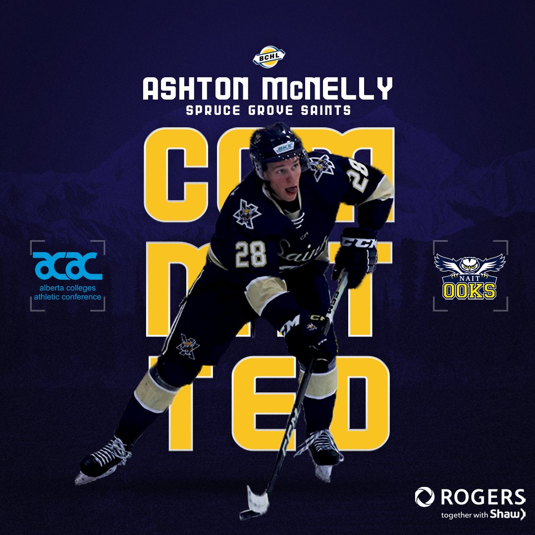 Congrats to @sgsaints F Ashton McNelly on his commitment to Northern Alberta Institute of Technology! #ModernHockey | @Rogers | @NAITMensHockey