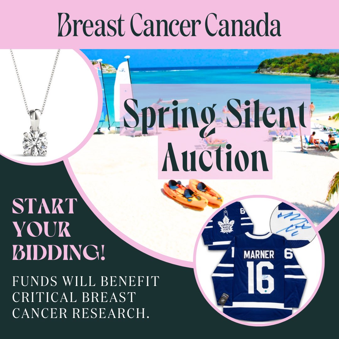 Start your bidding! We have some incredible prizes from across Canada, with free shipping! You can shop for yourself or someone special, and your bids will support research. Everyone wins!   There’s something for everyone in this year’s auction including: ●  Jewelry.…