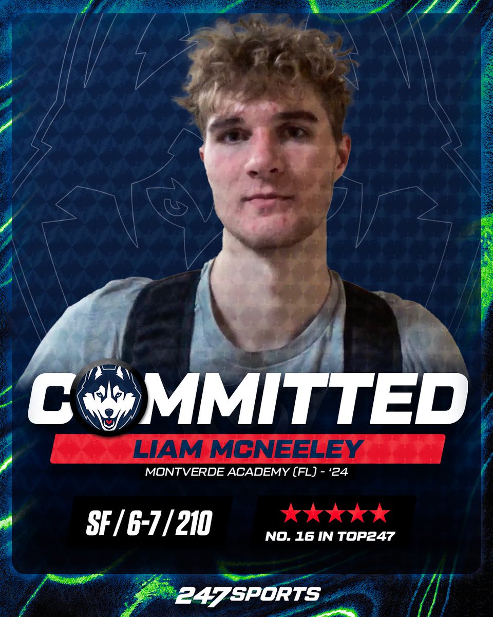𝙉𝙀𝙒𝙎: Back-to-back national champions #UConn have landed a commitment from top-25 senior and McDonald's All-American Liam McNeeley. STORY | 247sports.com/college/basket…
