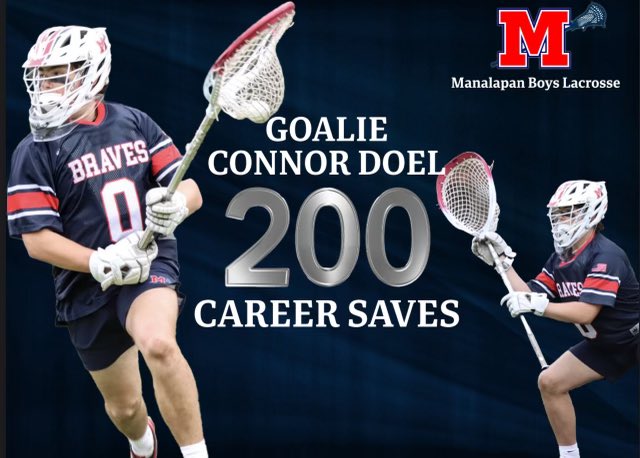 Final Score <a href="/BravesHSLax/">Manalapan Braves Boys HS Lacrosse</a> beat RBC 13-7 (6-1, 4-0 div)

Congratulations <a href="/connor_doel14/">Connor Doel</a> for passing 200 saves &amp; <a href="/Czdziarski3/">Christian Zdziarski</a> for passing 100 points. Next up Jackson Memorial Saturday 1130am!

@ShoreSportsNet 
<a href="/KevinPerrington/">Kevin Perrington-Turner</a> 
<a href="/MikeKinneyHS/">Mike Kinney</a> 
<a href="/BrandonGouldHS/">Brandon Gould</a>
<a href="/Bob_Badders/">Bob Badders</a>