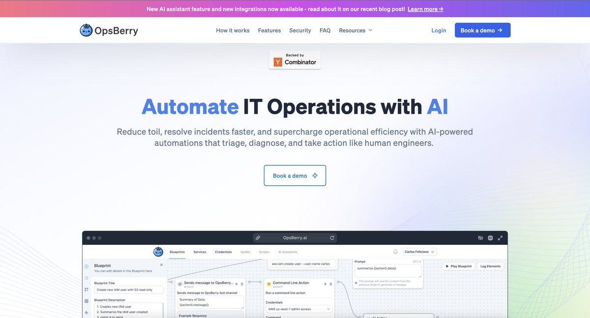 New website is live! 

Check it out opsberry.ai - AI Automation for IT Operations. 

#AI #SRE #YCombinator #DevOps #Infrastructure #ITOps #CyberSecurityAwareness