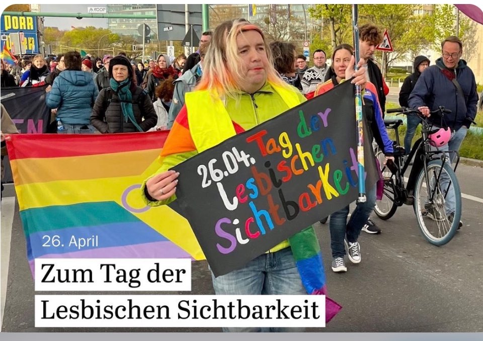 If you think the British press can be bad, check out the bloke a German newspaper used to illustrate its piece on Lesbian Visibility. 👇