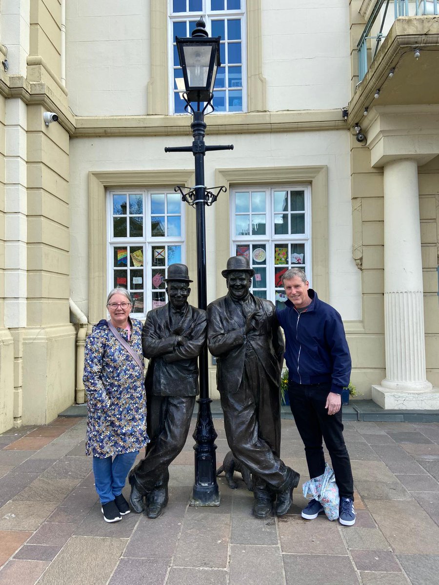 This was a pilgrimage for me and @KarenFerrett3 - Ulverston the birthplace of the comedy genius Stan Laurel