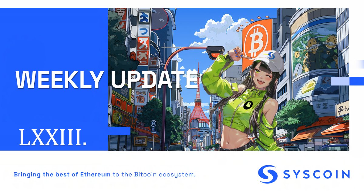 📰 Announcing the #SyscoinRolluxWeekly Update is here! rollux.com/news/weekly-24…

📼 #Rollux: Built to Scale
➗ Ushering in the #BTC Halving
🦸‍♂️ @SuperDappAI Updates
⚡ @PaliWallet & @SyscoinDomains #getRuned
💽 @Liquify_ltd becomes #Syscoin RPC Provider
➕ & More!