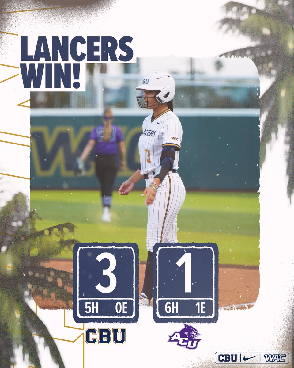 ‼️LANCERS WIN‼️ Maya Martinez delivers the late-game heroics to lead CBU to the series opening win in Abilene! #LanceUp⚔️