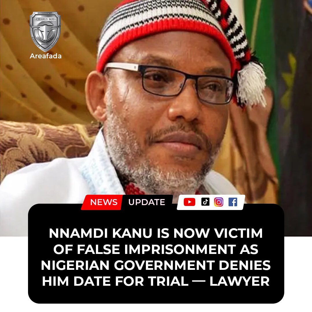 Enough is Enough with the continues illegal detention of Mazi Nnamdi Kanu. 

Nnamdi Kanu have been discharged and acquitted #FreeMaziNnamdiKanu #EndNigeriaNowToSaveLives