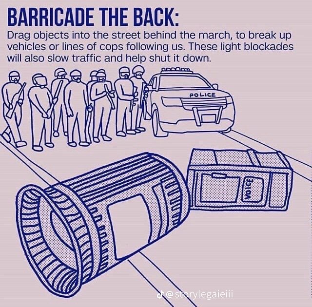 Guide for peaceful resistance: part 8

Barricade the back, shut down on the street and cause traffic to slow down the police. 

#Anonymous #Activist #Hacktivist #Antifa #FckNazis #FckPutin #FckMarcos 
#OpGOP #OpPhilippines #Opiran #OpRussia