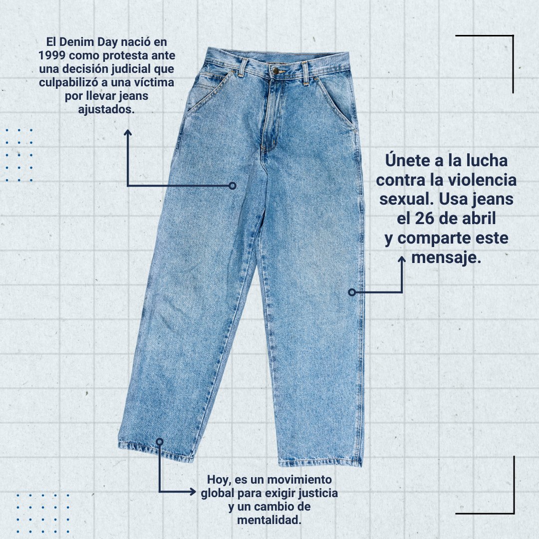 ¡Demuestra tu apoyo a lxs sobrevivientes! Usa jeans el 26 de abril y únete al #DenimDay. #NoEstásSola

#ProgramaDeGéneroEInclusión #JuventudInclusiva #Genero #Diversidad #Inclusión #LGBT #Igualdad #Feminismo