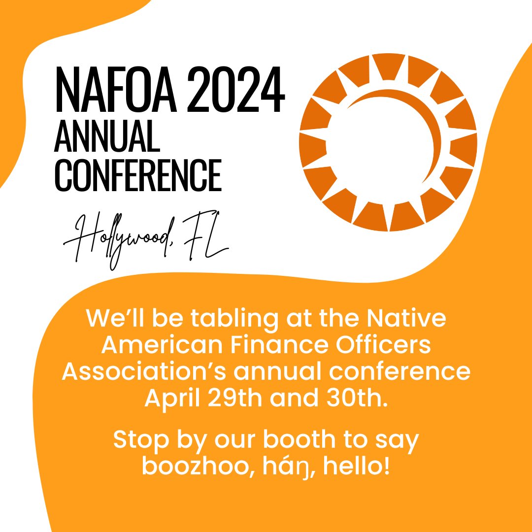 Who else is going to NAFOA? NGC staff will have a table, if you're also planning on being at NAFOA come stop by and say boozhoo, háŋ, hello! 🌞👋🏽 #NativeFinance #NAFOA2024