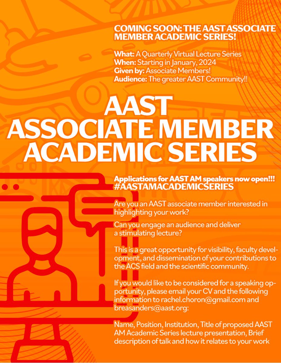 What are you passionate about?🤔 What is your area of expertise and research that you can’t stop talking about?🔬 We want to hear from you! Email us to be featured on the next #AASTAmAcademicSeries aast.org/associate-memb…