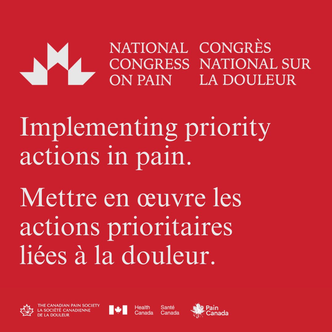 Implementing priority actions in pain at the National Congress on Pain. This livestreamed event is organized by the Canadian Pain Society, Health Canada, and Pain Canada. ⏰Monday, April 29 · 7:30am - 3:30pm EDT ➡️canadianpainsociety.ca/annualmeeting #nationalcongressonpain