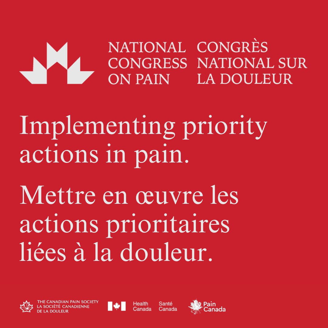 Mettre en œuvre les actions prioritaires liées à la douleur lors du Congrès National sur la Douleur. Cet événement diffusé en direct est organisé par la Société canadienne de la douleur, Santé Canada, et Douleur Canada. ⏰29 avr. 2024 07:30 - 15:30 EDT ➡️canadianpainsociety.ca/fr/annualmeeti…