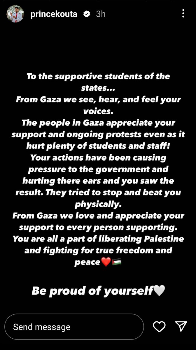 Palestinians have so much grace to give even when experiencing hell on earth I have seen so many posts like this from people on the ground in Gaza