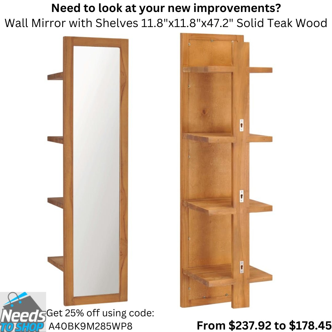 Need to look at your new improvements? needstoshop.com/wall-mirror-wi… Get 25% off till April 30 using code: A40BK9M285WP8 #furnituredesign #furniture #homedecor #MIRROR #bathroom #livingroom #bedroom #teakwood #bedroomfurniture #Wallmirror #apartments