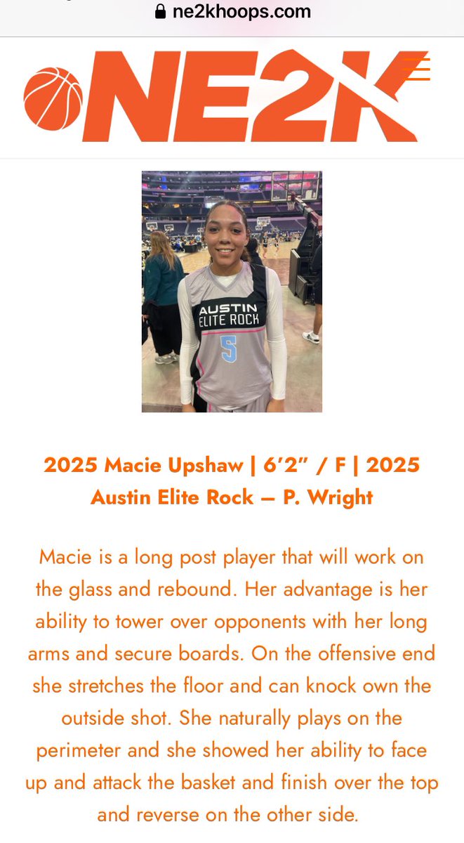 Thank you @NE2KHoops for the write up! I really appreciate the recognition. #heartoftexas @PBRhoops @RockNationBask1 @RRWBBboosters