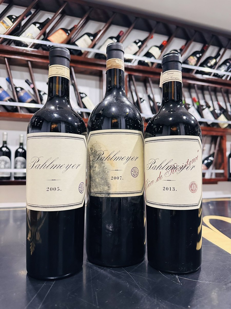 Founded by Jayson Pahlmeyer in the heart of Napa Valley, Pahlmeyer Winery has become synonymous with exceptional quality and craftsmanship. 

Enjoy the 2005 and 2007 magnum Merlot and 2013 piece de resistance which is a 100% Cabernet Sauvignon!!! 

Cheers!