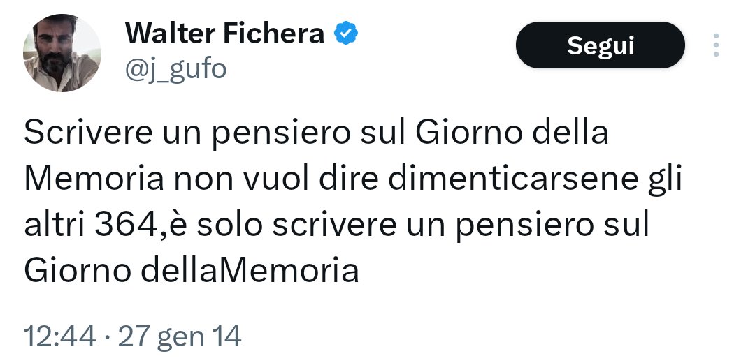 'Non vuol dire dimenticarsene gli altri 364 giorni'