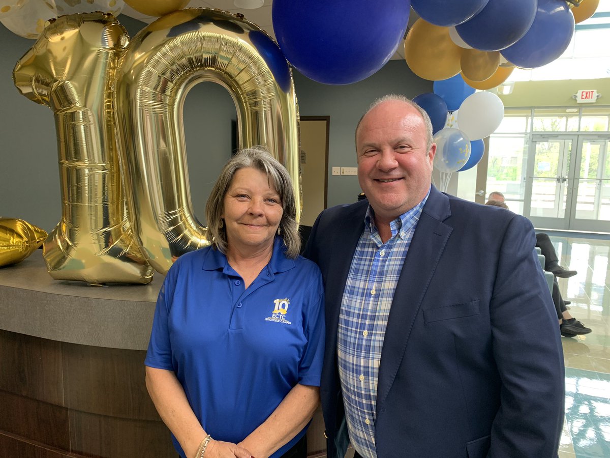 k105radio's tweet image. We loved getting to stop by our friends at @EtownCTC to help celebrate their 10-year anniversary in Leitchfield. More importantly, we got to see the renderings for their new addition. We are so lucky to have them in the Twin Lakes! #ectc