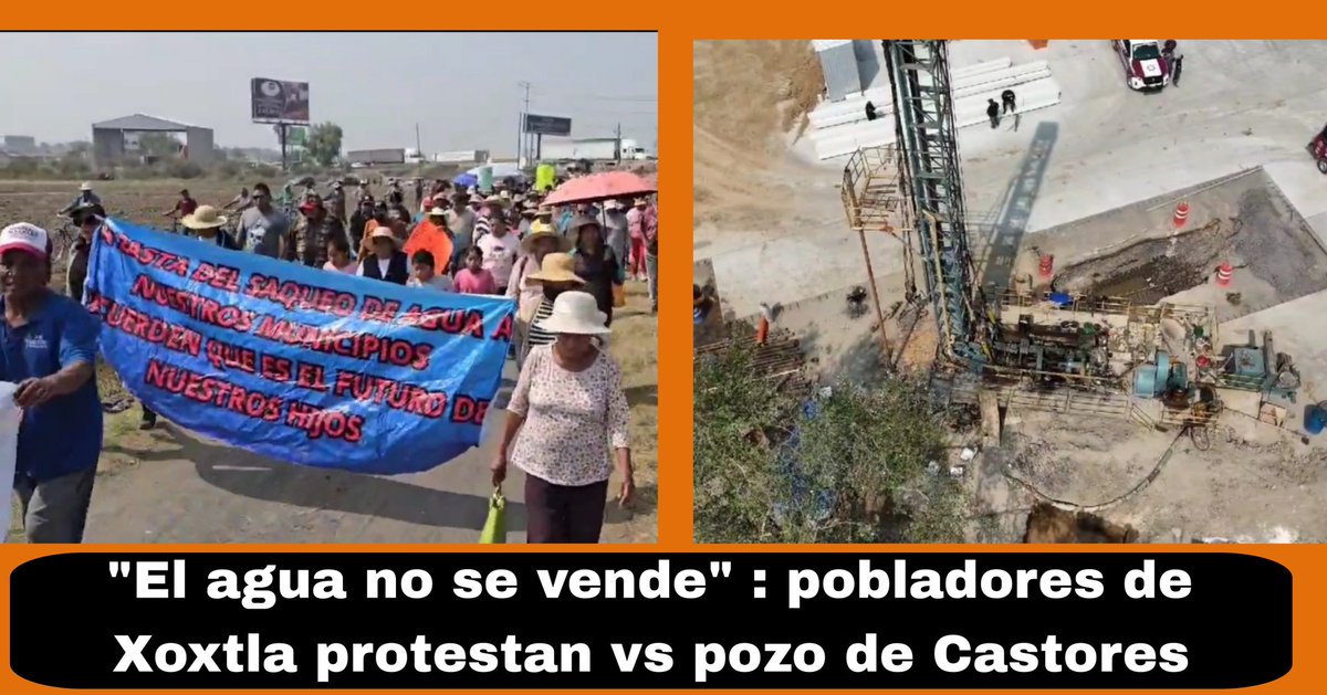 🌊⚖️Habitantes de #Xoxtla y #Coronango bloquearon la carretera México-Puebla para exigir que se detenga la construcción de un #pozo en la empresa Castores, que amenaza con acabarse el #agua de las #comunidades. infoquorum.com/notas/2024/04/…