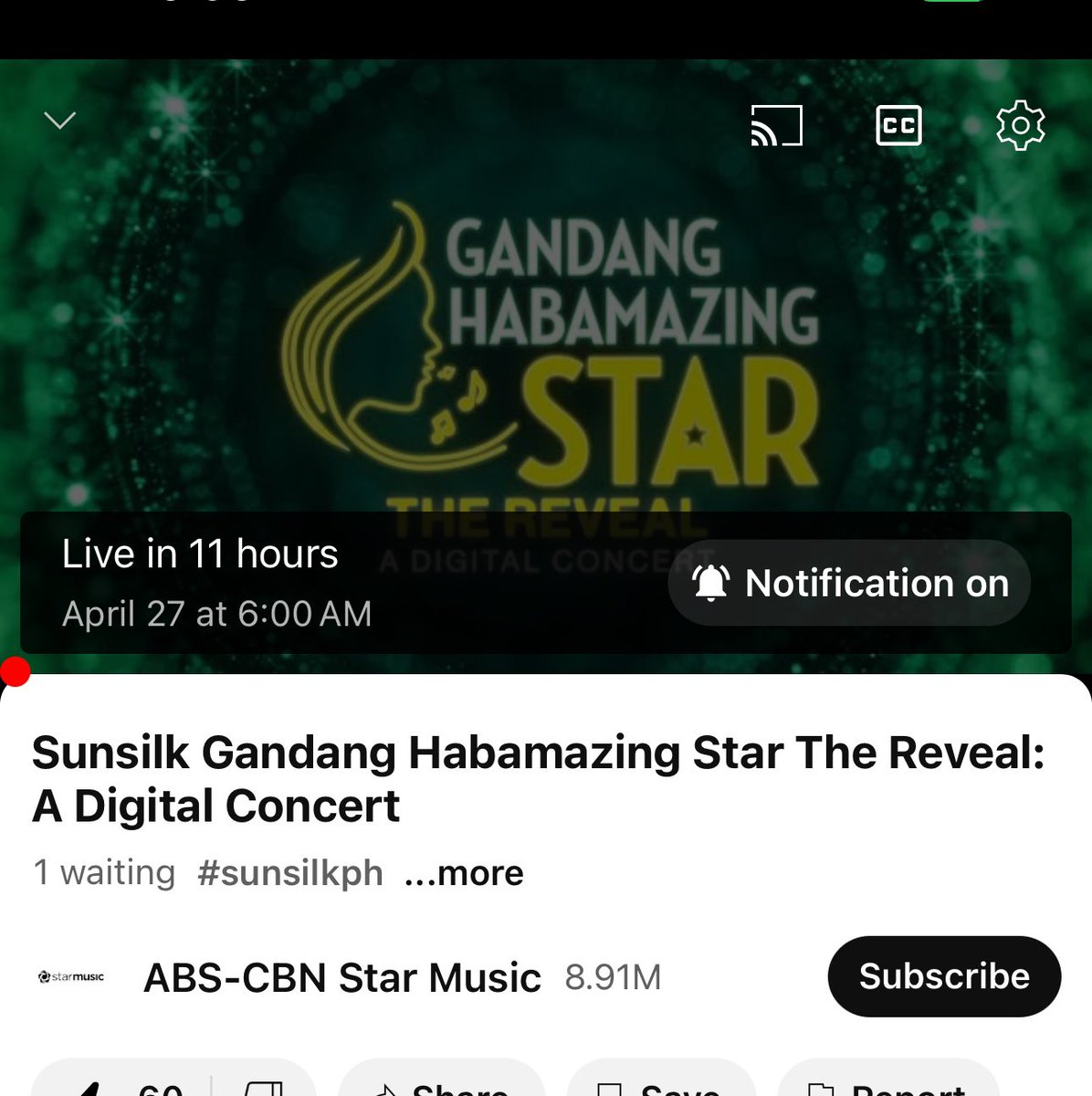 Notification ON! 🔔📳 🙌🏼

Let’s all WATCH and have a great time with our amazing best girl #BelleMariano 🎙️💃🏻🎶✨
@SunsilkPH #GandangHABAmazing 

You’ll do amazing, @bellemariano02 💚💚💚 !!  Excited for this!! 

youtube.com/live/c3aQe9AZK…