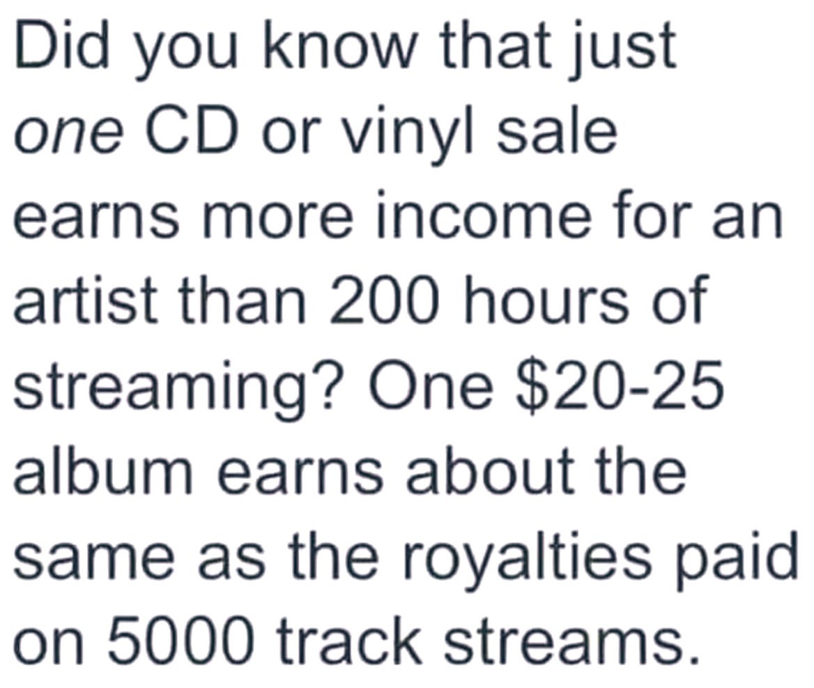 Buy more Vinyl……….