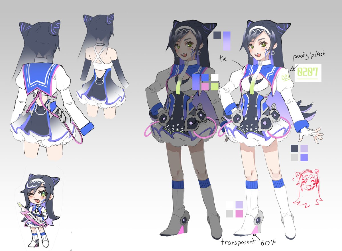 We're not done yet with arts , ref nor artistic direction but please have for now Hanko's charadesign in the works !! 🎶💜

♪ art by nobu ( me ) ♪

#utau #vocalsynth