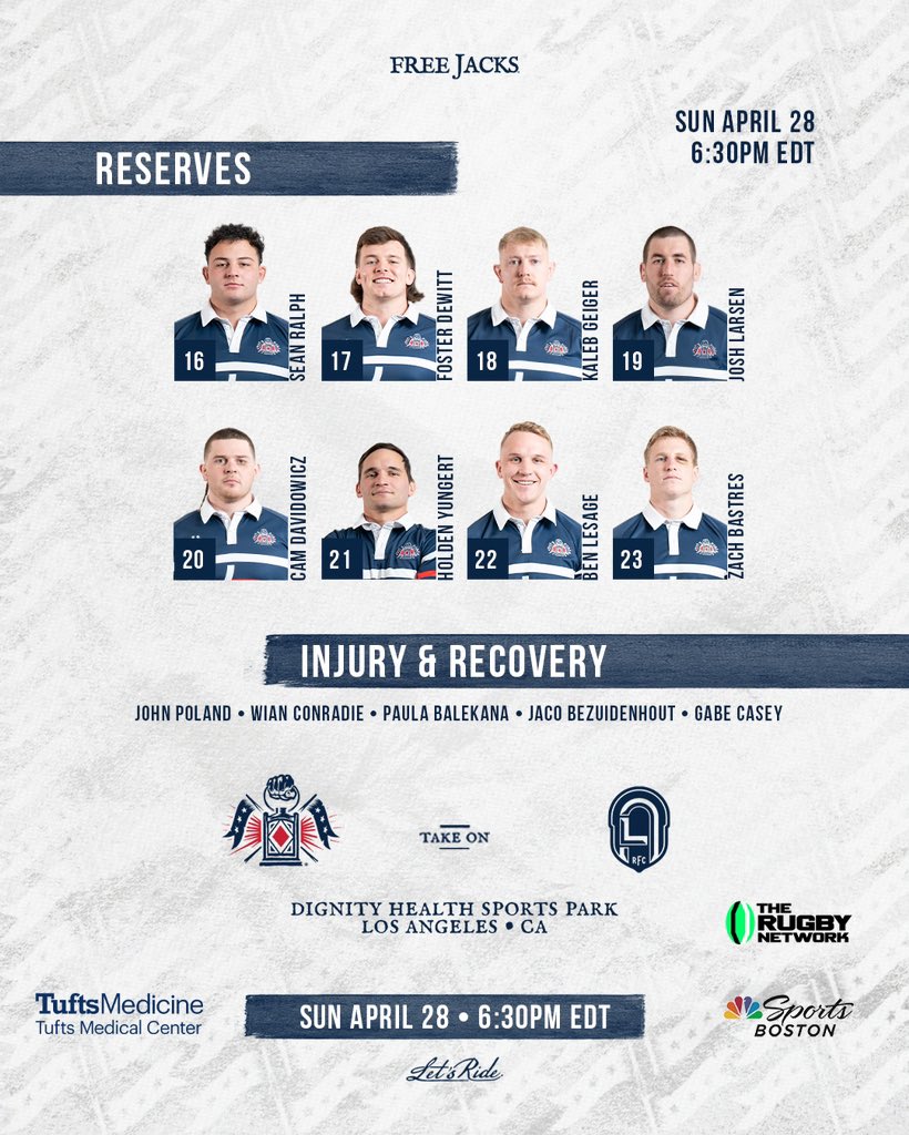 Your 2️⃣3️⃣ to take on @RugbyFCLA on the road this Sunday! Who are you most excited to see play?