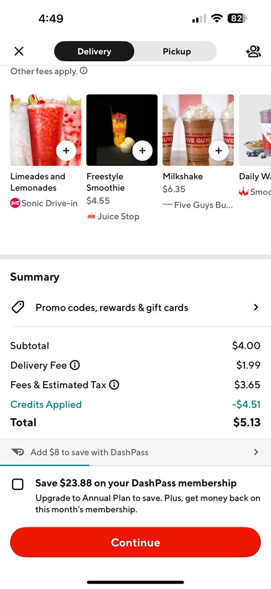 @DoorDash forgot our drink and cost more than twice the amount you credited me if I wanted to replace the missing item for my pregnant wife! 🖕🖕🖕