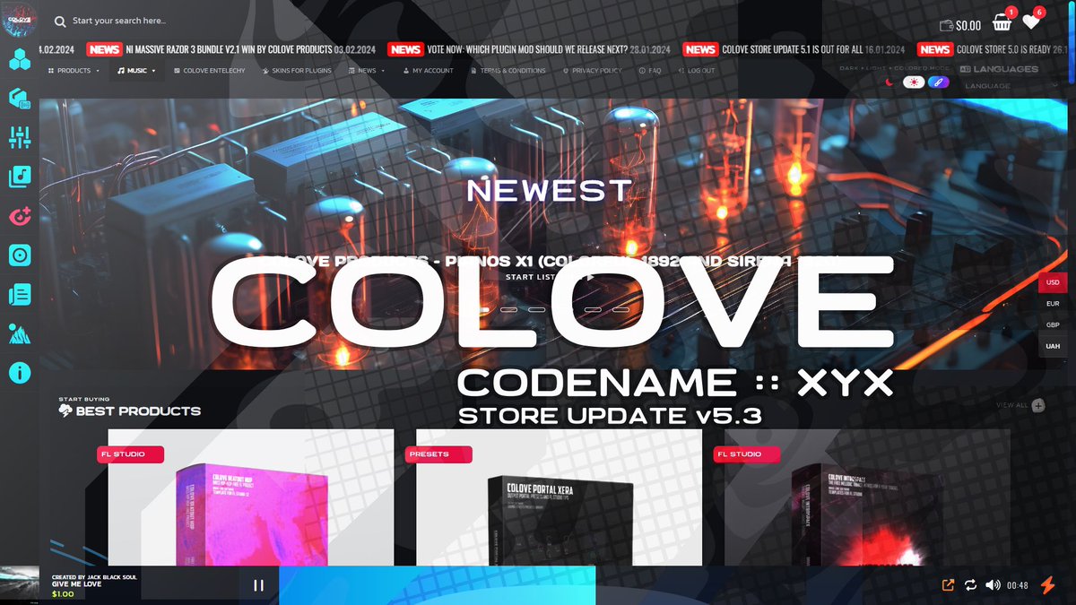 A Plethora of Improvements and Additions. The COLOVE Recordings dev team is thrilled to announce the release of our latest website update, v 5.3: coloverecordings.com/colove-store-u…

#colove #update #sound #store #music #plugins #daw #beats #loops #samples #soundproduction