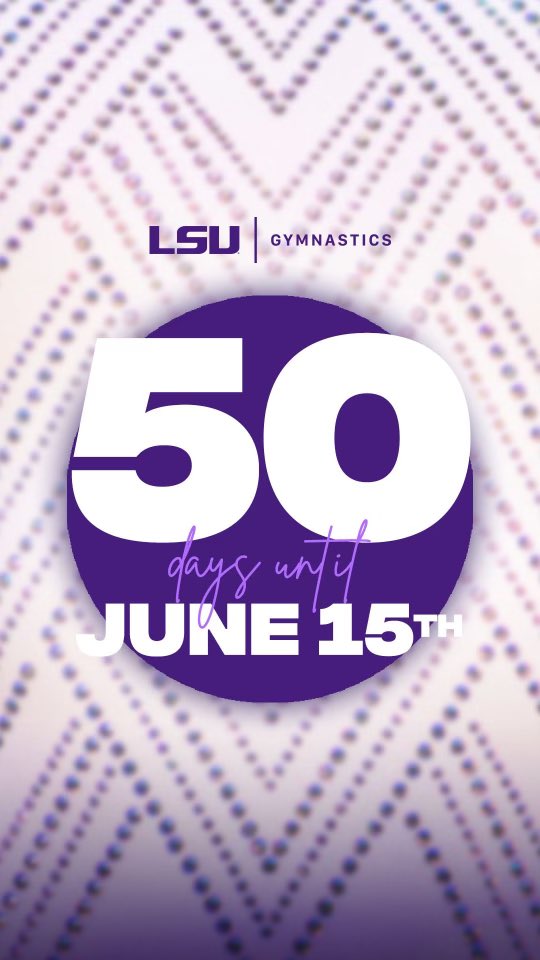The countdown is on ⏳… Who’s ready to call home 🐅🟣🟡 #50days #GeauxTigers @LSUgym