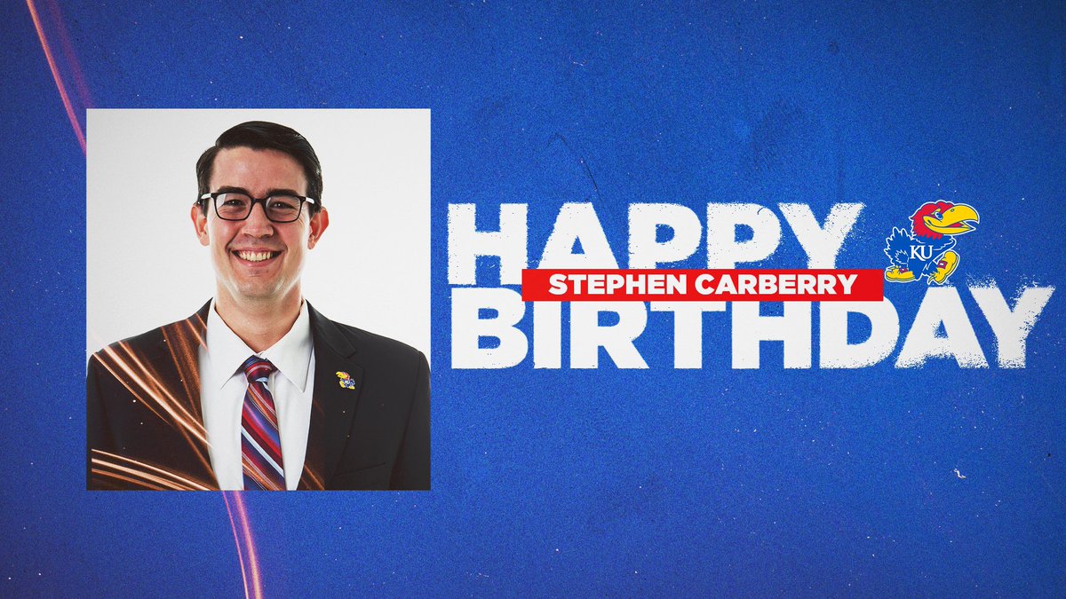 Let’s all wish our Jayhawk Family member @SfCarberry a very Happy Birthday! Stephen, enjoy your special day! #RockChalkBirthday