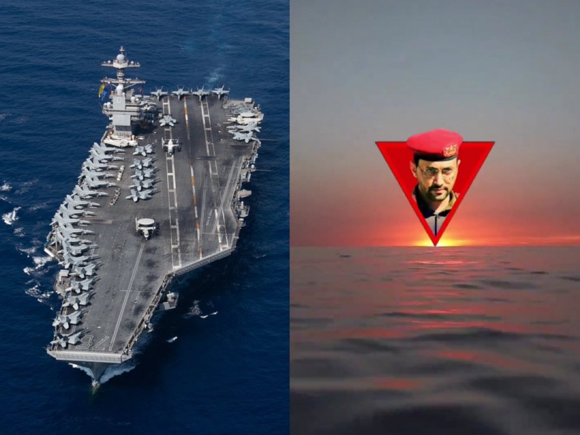 ‼️⁉️#Breaking!!!!! 🔥🇾🇪

The #US #AircraftCarrier #Eisenhower withdrew from the #RedSea for fear of an expected #Yemeni attack. 

#MiddleEast 
#MiddleEastConflict