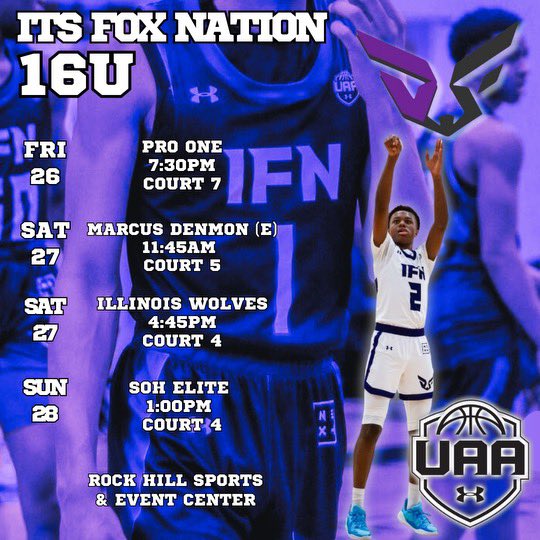 Here our 16u Schedule for this weekend at the UAA session1 in Rock Hill SC! 💜🖤