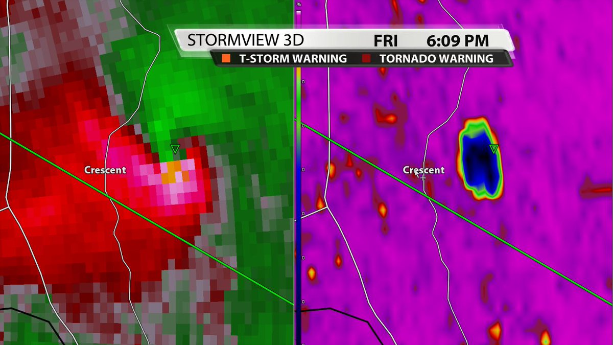 Very obvious #tornado on the ground doing damage now east of Crescent, NE. This another life threatening situation!