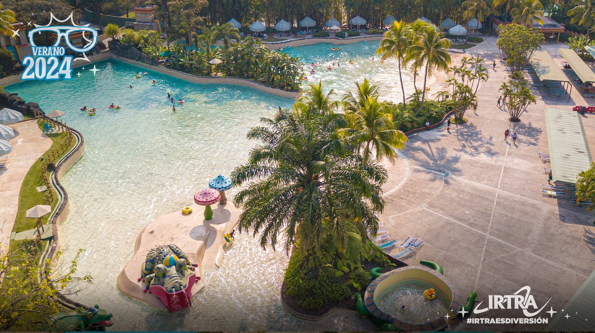 Deja que las relajantes olas te envuelvan en las piscinas 'El Aguajal'. Recuerda que tenemos una piscina especial para adultos y otra para niños. 🤩😎😁 ¡En el Parque Xocomil, la diversión está garantizada para todos! 🌊🛟 #veranoenelirtra #solydiversiónenelirtra