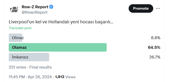 Rovzi takipçileri yine doğru şıkkı seçti