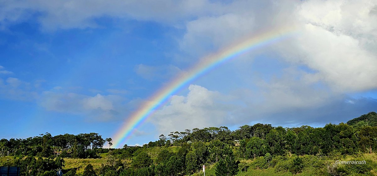 And then there appeared a rainbow I always look for them after the storms. Why, because storms never last, do they? 🥰 Gumbaynggirr skies.