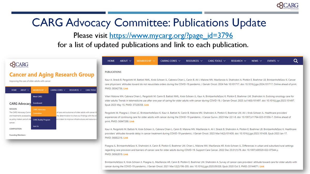 🔉Exciting News! Our @myCARG Advocacy Committee has just updated the list of publications on our website. Don't miss out, visit the CARG website today and stay informed! mycarg.org/?page_id=3796. #Advocacy #Publications