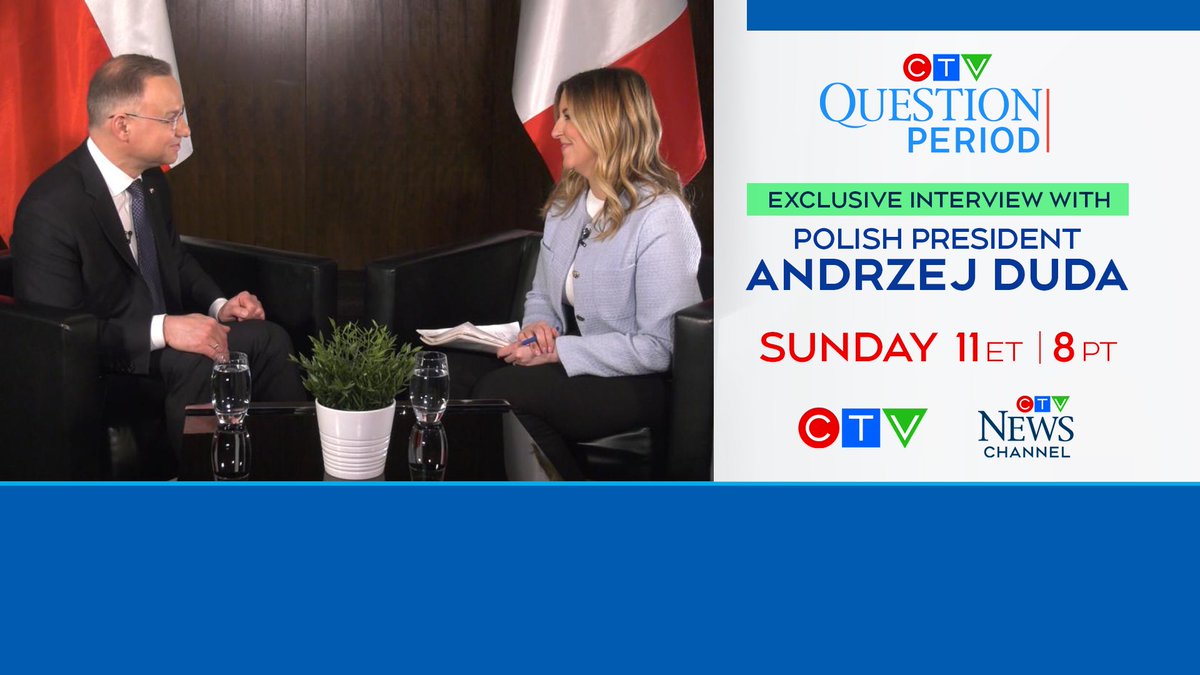 Polish President @AndrzejDuda joins @ctvqp exclusively Sunday at 11ET/8PT on CTV and CTV News Channel. #cdnpoli