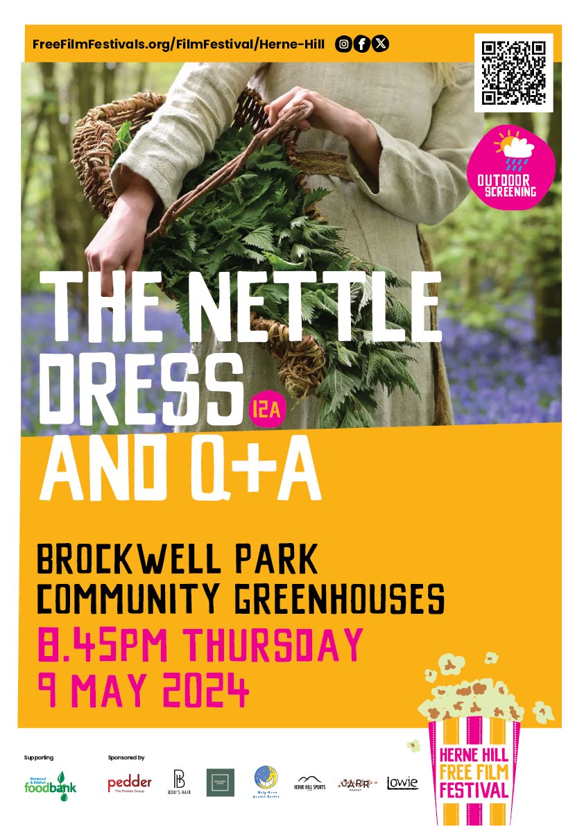 THURS 9 MAY at 8.45PM. 'The Nettle Dress plays like a poem, a work of beauty which invites each and every viewer to find in it something meaningful to themselves” (Film Review Daily). FREE @GardenBrockwell + Q&A, Allan Brown & @dylanhowitt. More info 👉 shorturl.at/zILMS