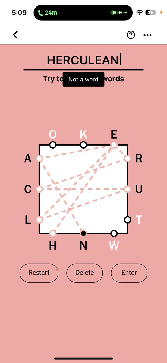 I redownloaded this hell hole of an app just so I could tell @NYTGames that herculean is like a level 10000 letter box answer and they should feel very bad about themselves